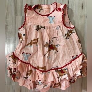 Worn once! Wrangler Pink Cowboy Print Dress • 24 months •rodeo western
